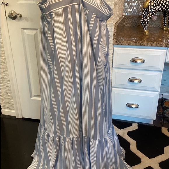 TORRID BLUE STRIPED SKIRT - Picture 4 of 9